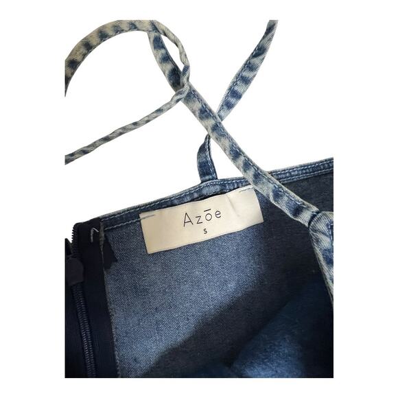 Azoe Chambray Jumpsuit Romper Playsuit Denim Look Soft Comfy Boho Western S - Picture 4 of 7